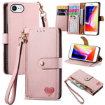 Custodia in pelle con cordino per iPhone compatibili