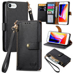 Custodia in pelle con cordino per iPhone compatibili