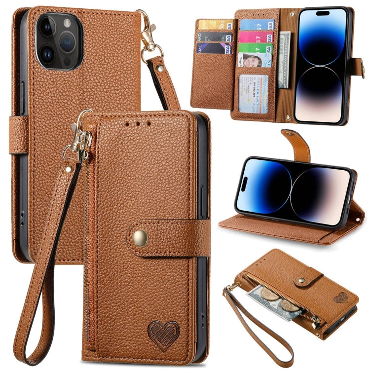 Custodia in pelle con cordino per iPhone 15 e 14