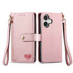 Custodia in pelle con cordino per iPhone 15 e 14