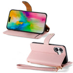 Custodia in pelle con cordino per iPhone 15 e 14