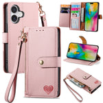 Custodia in pelle con cordino per iPhone 15 e 14