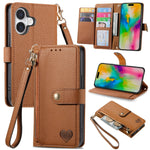 Custodia in pelle con cordino per iPhone 15 e 14