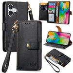 Custodia in pelle con cordino per iPhone 15 e 14