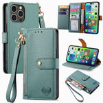 Custodia in pelle con cavalletto per iPhone 15 e 16
