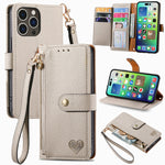 Custodia in pelle con cavalletto per iPhone 15 e 16