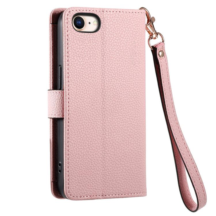 Custodia in pelle con cordino per iPhone 16