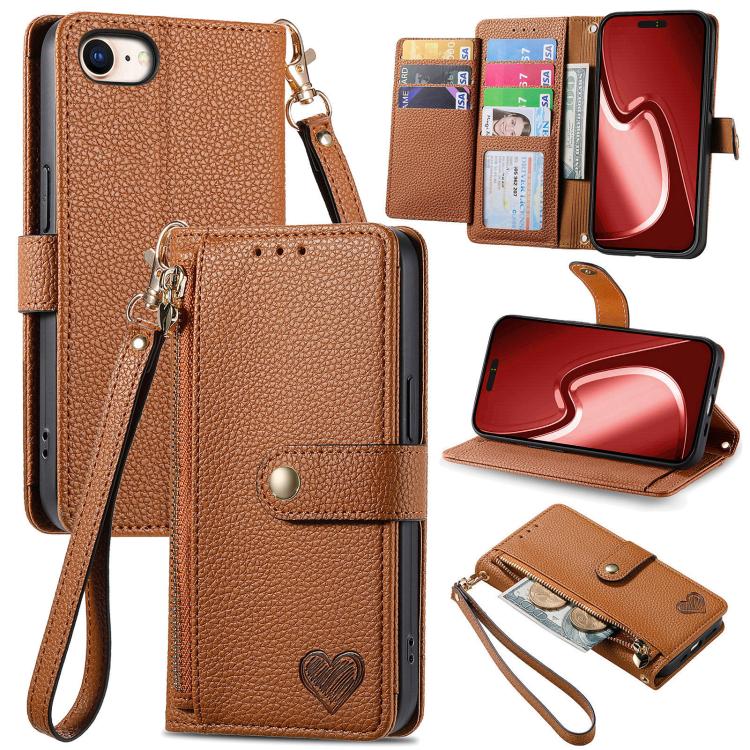 Custodia in pelle con cordino per iPhone 16