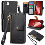 Custodia in pelle con cordino per iPhone 16