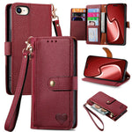 Custodia in pelle con cordino per iPhone 16