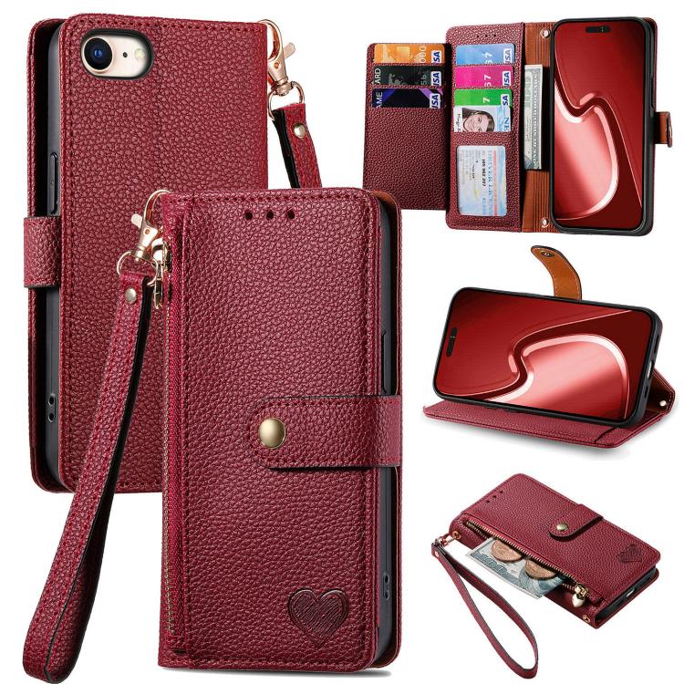 Custodia in pelle con cordino per iPhone 16