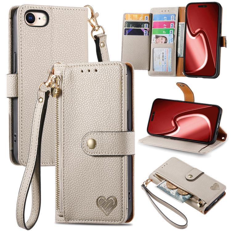 Custodia in pelle con cordino per iPhone 16