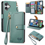 Custodia in pelle con cordino per iPhone 16