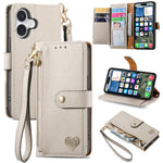 Custodia in pelle con cordino per iPhone 16