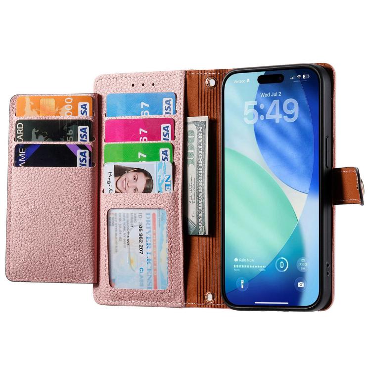 Custodia in pelle con cavalletto per iPhone 15 e 16