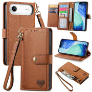Custodia in pelle con cavalletto per iPhone 15/16
