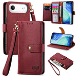Custodia in pelle con cavalletto per iPhone 15 e 16