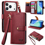 Custodia in pelle con cordino per iPhone 16