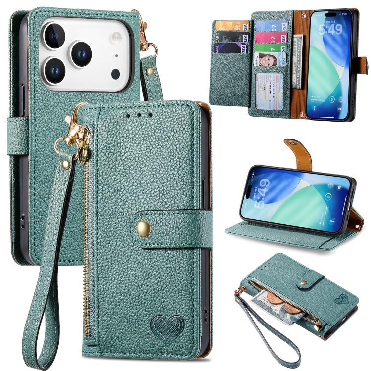 Custodia in pelle con cordino per iPhone 16