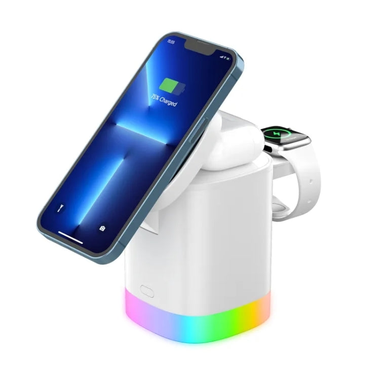 Supporto di ricarica pieghevole per caricabatterie wireless magnetico Magsafe T15 3 in 1 per iPhone / iWatch / AirPods, T15