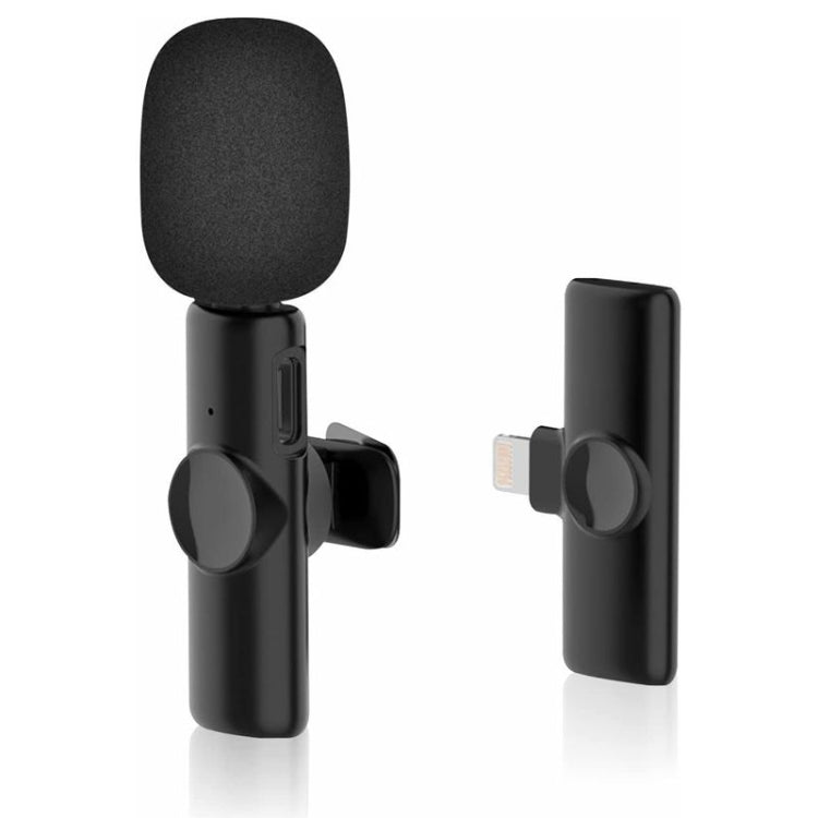 Mini microfono Bluetooth Microfono wireless lavalier con riduzione del rumore per iPhone / iPad, con ricevitore a 8 pin, Single Microphone, Dual Microphones