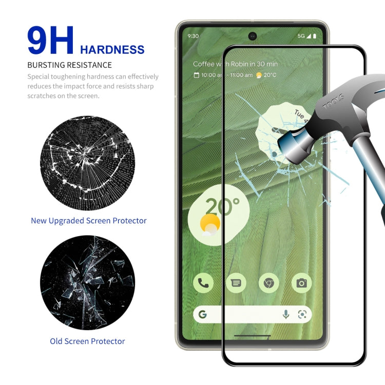 Per Google Pixel 7A ENKAY Full Glue Pellicola in vetro temperato ad alta alluminio-silicio, 1pc, 2pcs, 5pcs, 10pcs