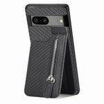 Custodia per telefono con cerniera verticale in fibra di carbonio, For Google Pixel 9 / 9 Pro, For Google Pixel 7a, For Google Pixel 7