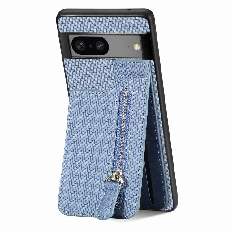 Custodia per telefono con cerniera verticale in fibra di carbonio, For Google Pixel 9 / 9 Pro, For Google Pixel 7a, For Google Pixel 7