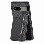 Custodia per telefono con cerniera verticale in fibra di carbonio, For Google Pixel 9 / 9 Pro, For Google Pixel 7a, For Google Pixel 7