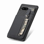 Custodia per telefono con cerniera verticale in fibra di carbonio, For Google Pixel 7a, For Google Pixel 7