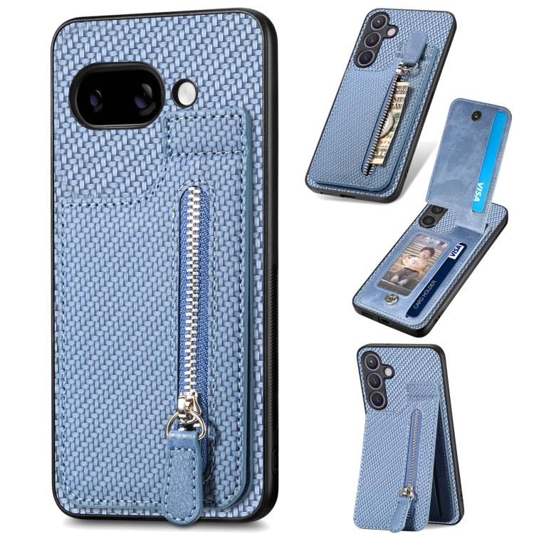 Custodia per telefono con cerniera verticale in fibra di carbonio, For Google Pixel 10 Pro XL, For Google Pixel 10 / 10 Pro, For Google Pixel 9a, For Google Pixel 9 Pro XL