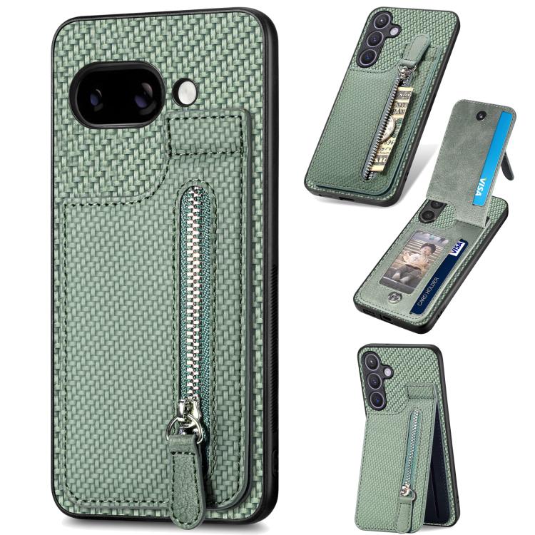 Custodia per telefono con cerniera verticale in fibra di carbonio, For Google Pixel 10 Pro XL, For Google Pixel 10 / 10 Pro, For Google Pixel 9a, For Google Pixel 9 Pro XL