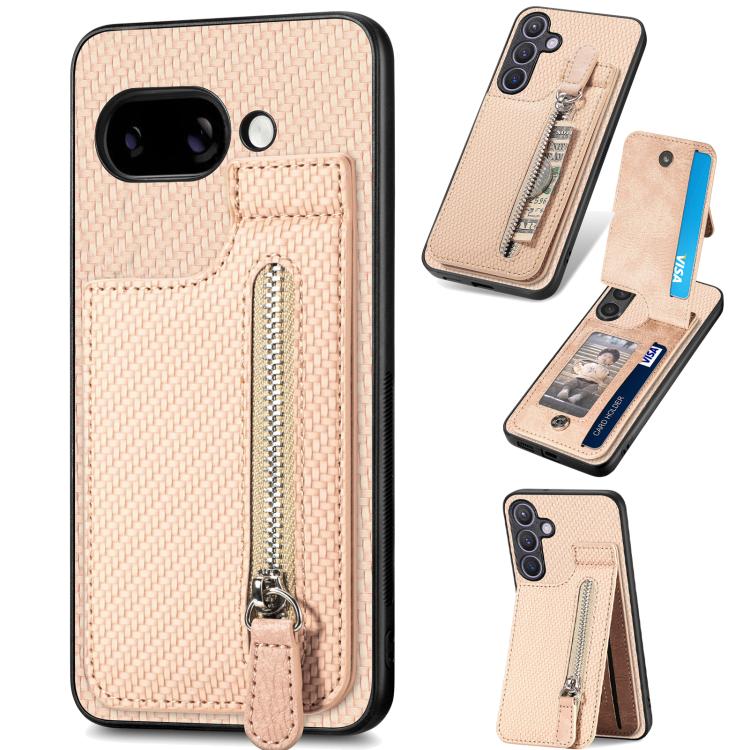 Custodia per telefono con cerniera verticale in fibra di carbonio, For Google Pixel 10 Pro XL, For Google Pixel 10 / 10 Pro, For Google Pixel 9a, For Google Pixel 9 Pro XL