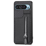 Custodia per telefono con cerniera verticale in fibra di carbonio, For Google Pixel 9 / 9 Pro, For Google Pixel 7a, For Google Pixel 7