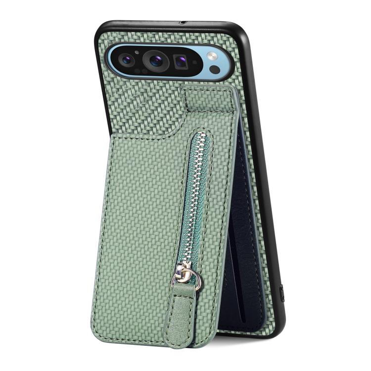 Custodia per telefono con cerniera verticale in fibra di carbonio, For Google Pixel 10 Pro XL, For Google Pixel 10 / 10 Pro, For Google Pixel 9a, For Google Pixel 9 Pro XL