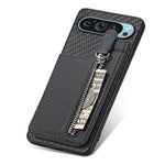 Custodia per telefono con cerniera verticale in fibra di carbonio, For Google Pixel 10 Pro XL, For Google Pixel 10 / 10 Pro, For Google Pixel 9a, For Google Pixel 9 Pro XL
