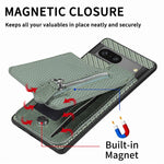 Custodia per telefono con cerniera verticale in fibra di carbonio, For Google Pixel 9 / 9 Pro, For Google Pixel 7a, For Google Pixel 7
