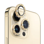 Pellicola per fotocamera NORTHJO in vetro temperato con anello in metallo glitterato, For iPhone 14 Pro / 14 Pro Max