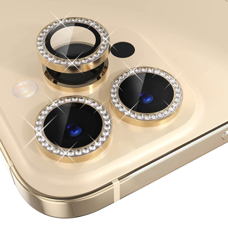 Pellicola vetro temperato con anello strass per iPhone 14 Pro