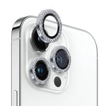 Pellicola vetro temperato con anello strass per iPhone 14 Pro