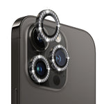 Pellicola vetro temperato con anello strass per iPhone 14 Pro