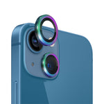 Pellicola ad anello metallico con vena CD in vetro temperato per obiettivo della fotocamera NORTHJO, For iPhone 13 / 13 mini
