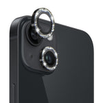 Pellicola con anello metallico glitterato in vetro temperato per obiettivo della fotocamera NORTHJO, For iPhone 13 / 13 mini