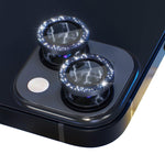 Pellicola con anello metallico glitterato in vetro temperato per obiettivo della fotocamera NORTHJO, For iPhone 13 / 13 mini