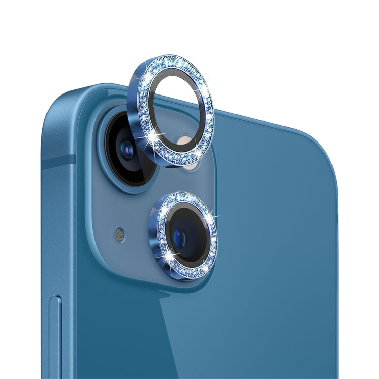 Pellicola con anello metallico glitterato in vetro temperato per obiettivo della fotocamera NORTHJO, For iPhone 13 / 13 mini