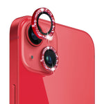 Pellicola con anello metallico glitterato in vetro temperato per obiettivo della fotocamera NORTHJO, For iPhone 13 / 13 mini