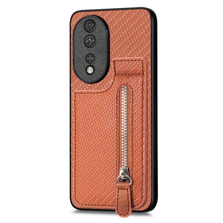Custodia per telefono con cerniera verticale in fibra di carbonio, For Honor 80 SE, For Honor 80, For Honor 80 Pro