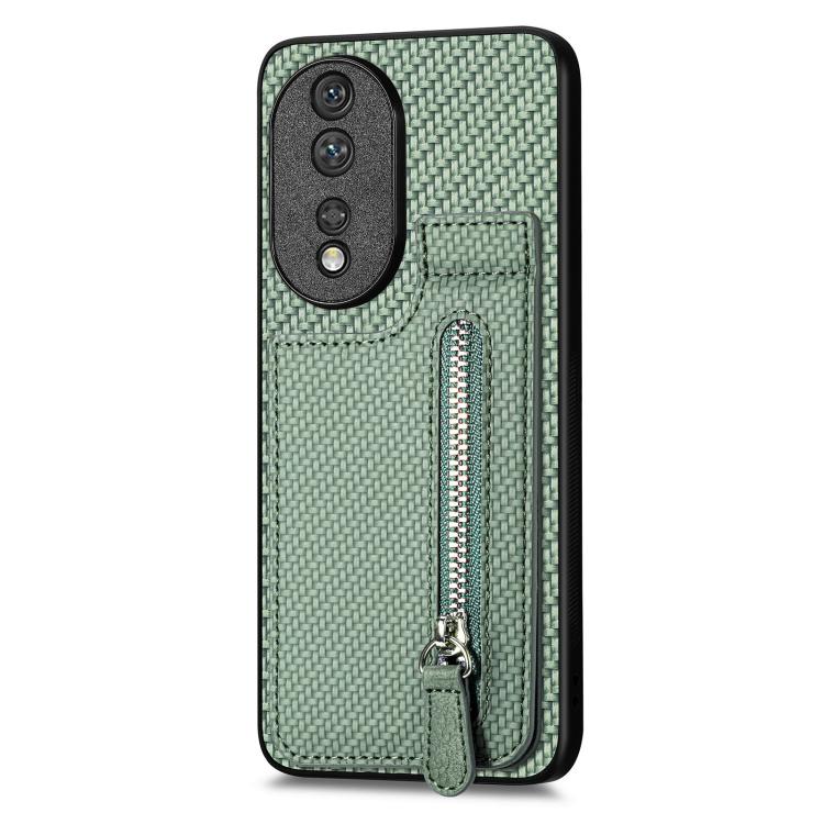 Custodia per telefono con cerniera verticale in fibra di carbonio, For Honor 80 SE, For Honor 80, For Honor 80 Pro