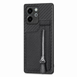 Custodia per telefono con cerniera verticale in fibra di carbonio, For Honor 80 SE, For Honor 80, For Honor 80 Pro