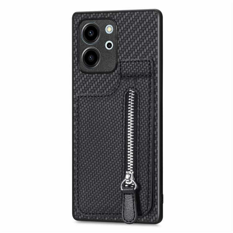 Custodia per telefono con cerniera verticale in fibra di carbonio, For Honor 80 SE, For Honor 80, For Honor 80 Pro